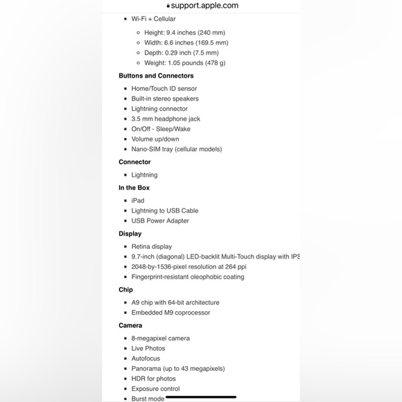 EUC Apple iPad Silver 5th generation 128GB model A1823 wifi + LTE Accessories - Picture 11 of 12